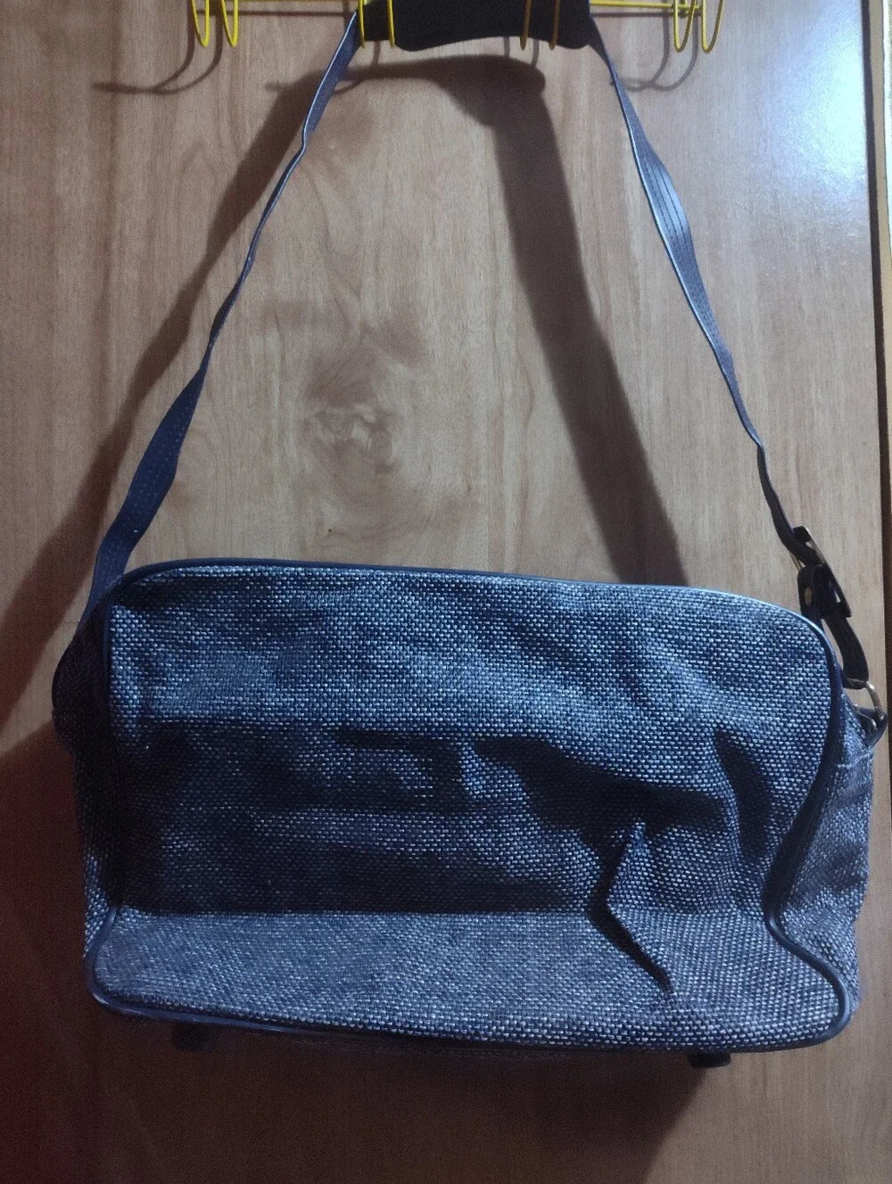 Saks Fifth Avenue Gray Textured Crossbody Shoulder Bag